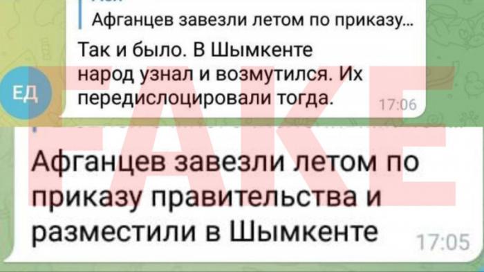 Фейк о перевозке афганцев в Шымкент обсуждают в сети
                11 января 2022, 17:03