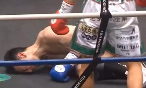 Чудовищным нокаутом закончился титульный бой казахского боксера. Видео