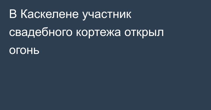 В Каскелене участник свадебного кортежа открыл огонь