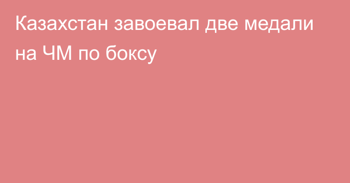 Казахстан завоевал две медали на ЧМ по боксу