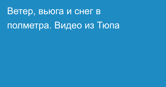 Ветер, вьюга и снег в полметра. Видео из Тюпа