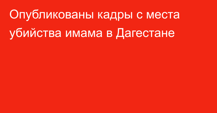 Опубликованы кадры с места убийства имама в Дагестане