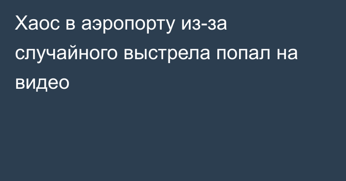 Хаос в аэропорту из-за случайного выстрела попал на видео