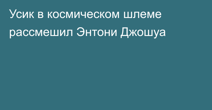 Усик в космическом шлеме рассмешил Энтони Джошуа