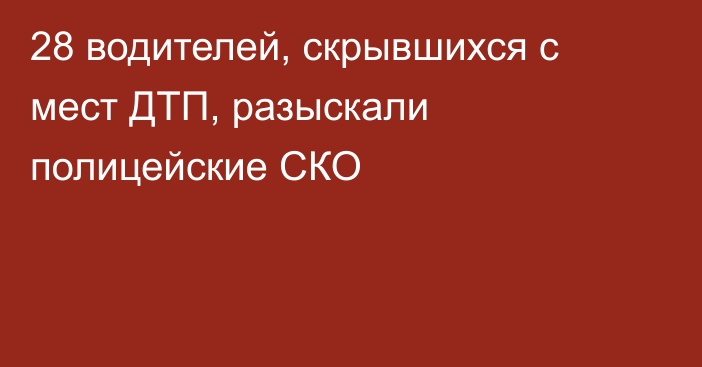 28 водителей, скрывшихся с мест ДТП, разыскали  полицейские СКО