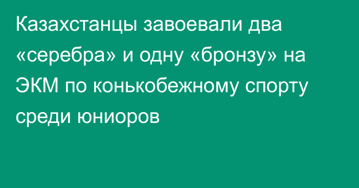 Казахстанцы завоевали два «серебра» и одну «бронзу» на ЭКМ по конькобежному спорту среди юниоров