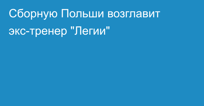 Сборную Польши возглавит экс-тренер 