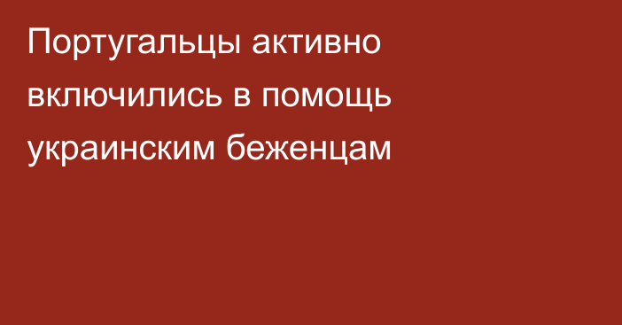 Португальцы активно включились в помощь украинским беженцам