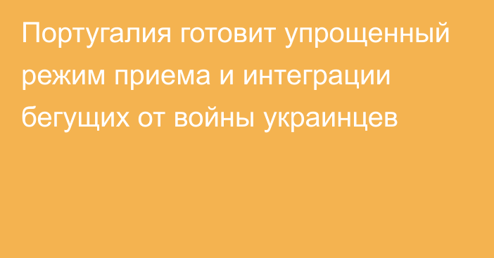 Португалия готовит упрощенный режим приема и интеграции бегущих от войны украинцев