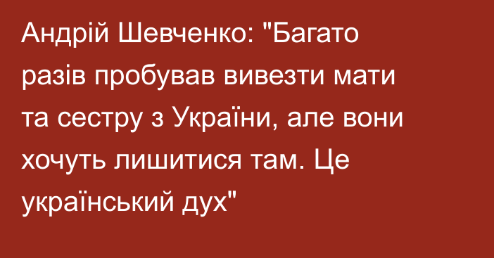 Андрій Шевченко: 