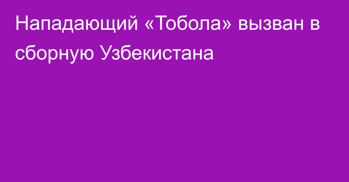 Нападающий «Тобола» вызван в сборную Узбекистана