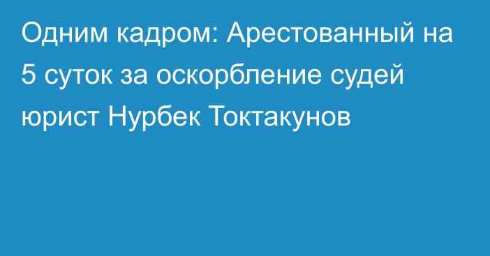 Одним кадром: Арестованный на 5 суток за оскорбление судей юрист Нурбек Токтакунов