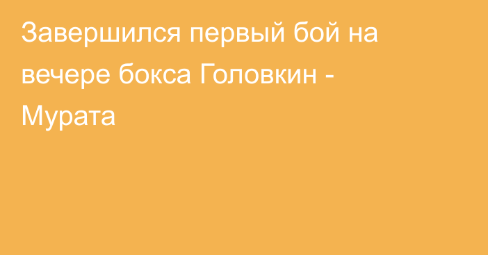 Завершился первый бой на вечере бокса Головкин - Мурата