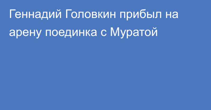 Геннадий Головкин прибыл на арену поединка с Муратой