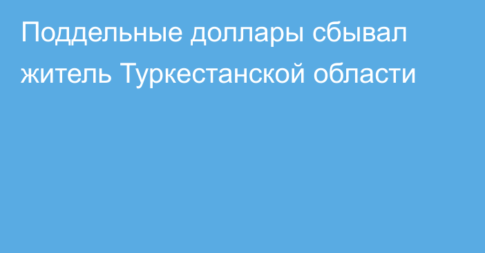 Поддельные доллары  сбывал житель Туркестанской области