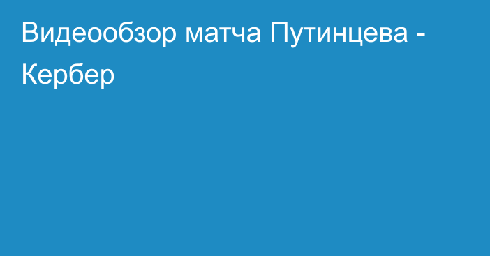 Видеообзор матча Путинцева - Кербер