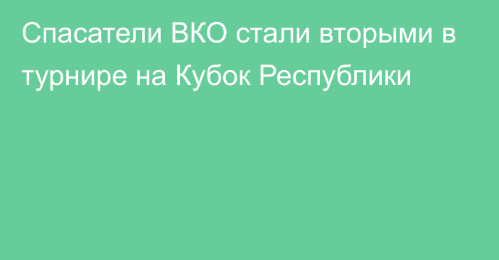 Спасатели ВКО стали вторыми в турнире на Кубок Республики