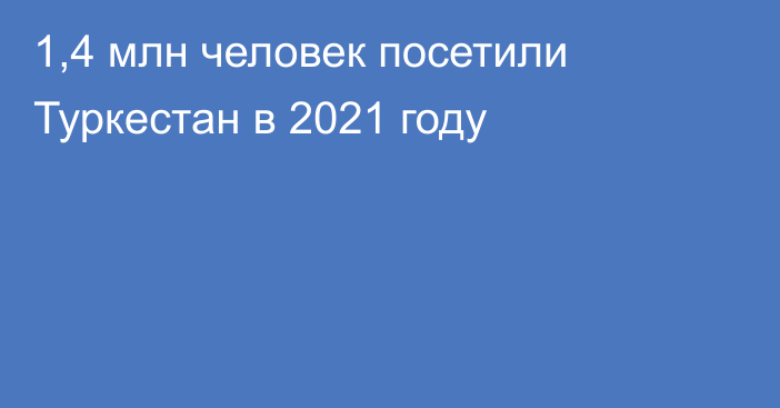 1,4 млн человек посетили Туркестан в 2021 году