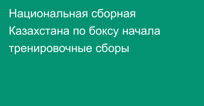 Национальная сборная Казахстана по боксу начала тренировочные сборы