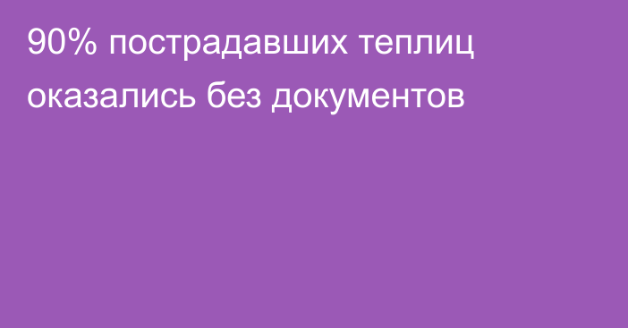 90% пострадавших теплиц оказались без документов