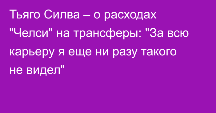 Тьяго Силва – о расходах 