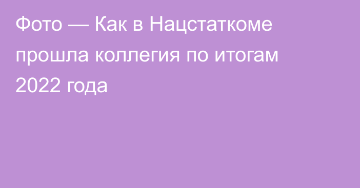 Фото — Как в Нацстаткоме прошла коллегия по итогам 2022 года