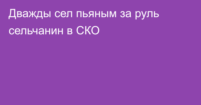 Дважды сел пьяным за руль сельчанин в СКО