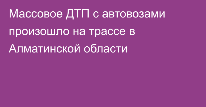 Массовое ДТП с автовозами произошло на трассе в Алматинской области