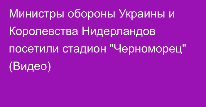 Министры обороны Украины и Королевства Нидерландов посетили стадион 