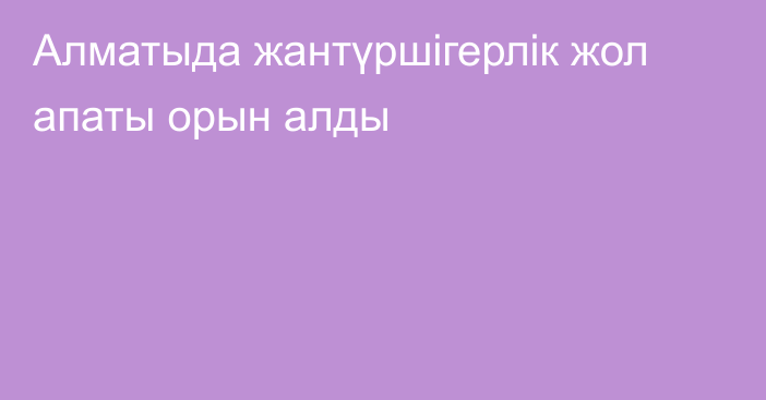 Алматыда жантүршігерлік жол апаты орын алды