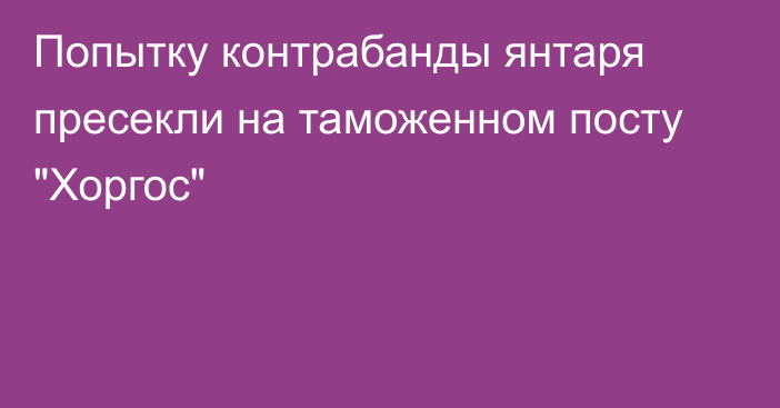 Попытку контрабанды янтаря пресекли на таможенном посту 