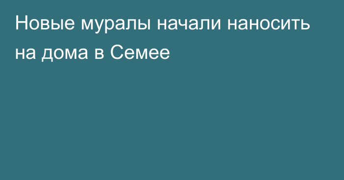 Новые муралы начали наносить на дома в Семее