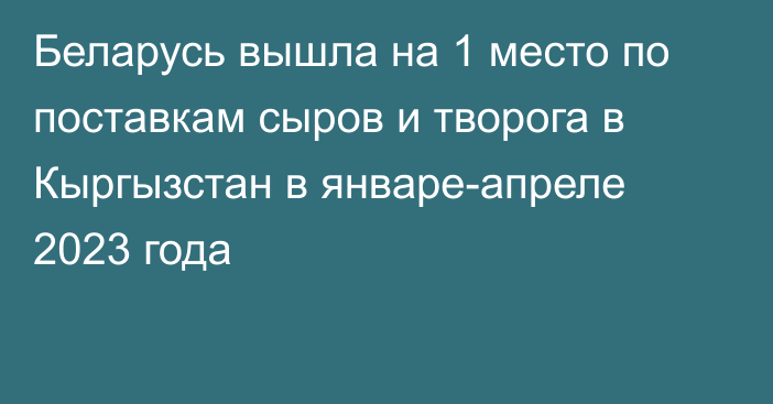 Беларусь вышла на 1 место по поставкам сыров и творога в Кыргызстан в январе-апреле 2023 года