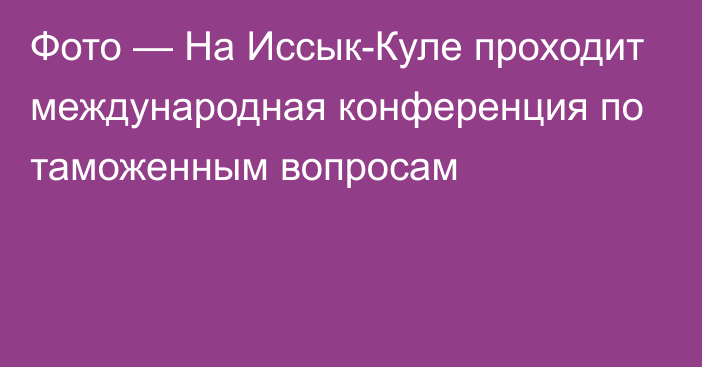 Фото — На Иссык-Куле проходит международная конференция по таможенным вопросам