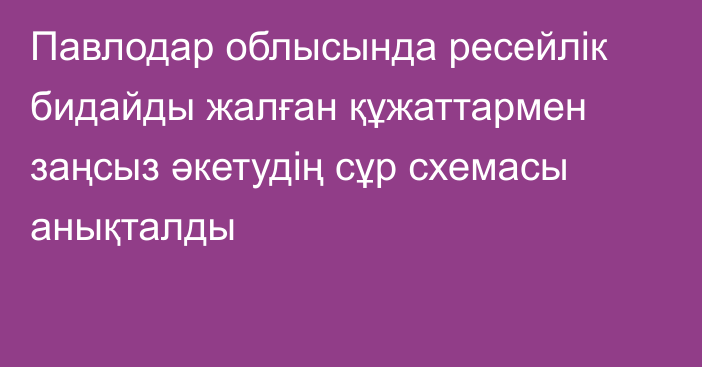 Павлодар облысында ресейлік бидайды жалған құжаттармен заңсыз әкетудің сұр схемасы анықталды