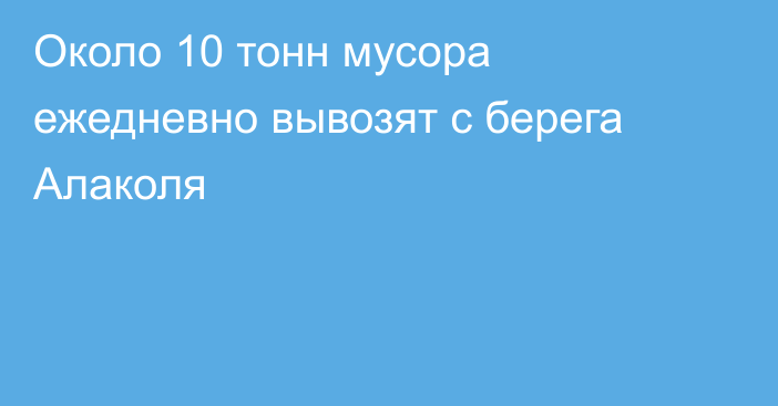 Около 10 тонн мусора ежедневно вывозят с берега Алаколя