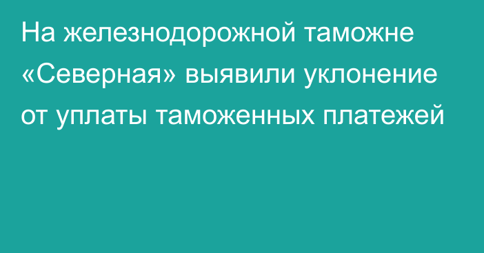 На железнодорожной таможне «Северная» выявили уклонение от уплаты таможенных платежей