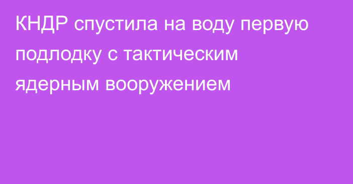 КНДР спустила на воду первую подлодку с тактическим ядерным вооружением