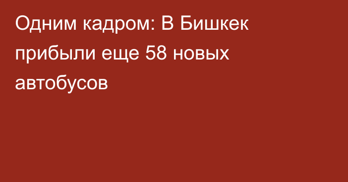 Одним кадром: В Бишкек прибыли еще 58 новых автобусов