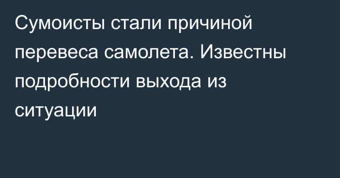 Сумоисты стали причиной перевеса самолета. Известны подробности выхода из ситуации