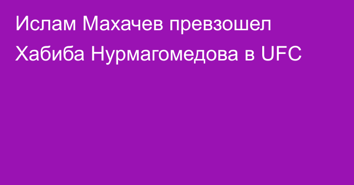 Ислам Махачев превзошел Хабиба Нурмагомедова в UFC