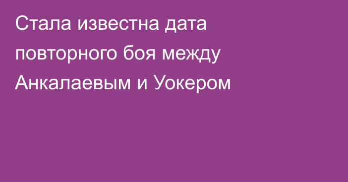 Стала известна дата повторного боя между Анкалаевым и Уокером