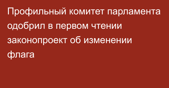 Профильный комитет парламента одобрил в первом чтении законопроект об изменении флага