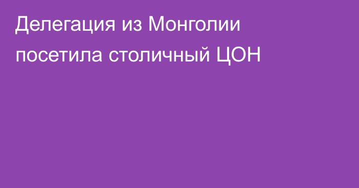 Делегация из Монголии посетила столичный ЦОН