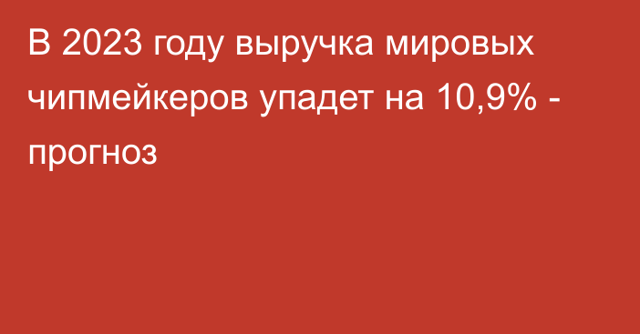 В 2023 году выручка мировых чипмейкеров упадет на 10,9% - прогноз