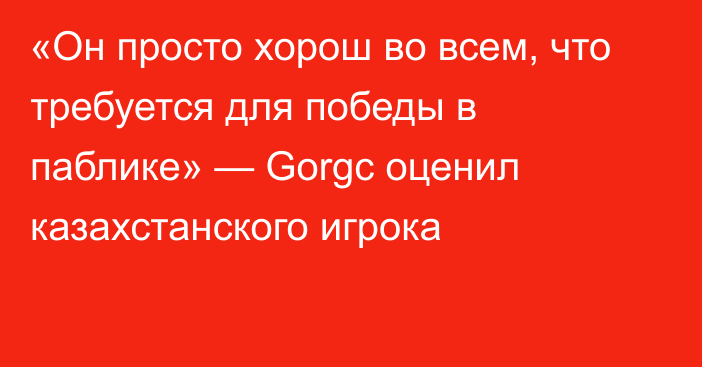 «Он просто хорош во всем, что требуется для победы в паблике» — Gorgc оценил казахстанского игрока