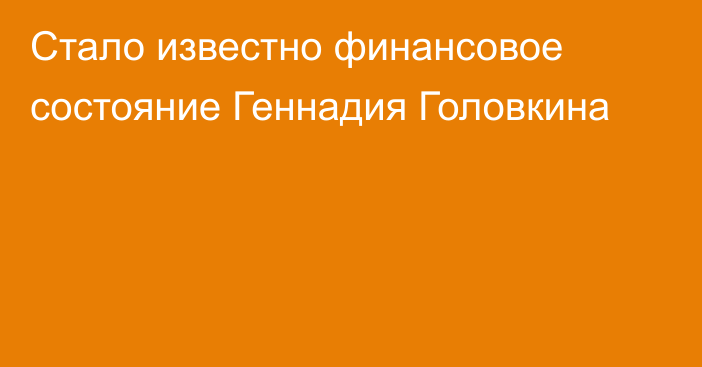 Стало известно финансовое состояние Геннадия Головкина