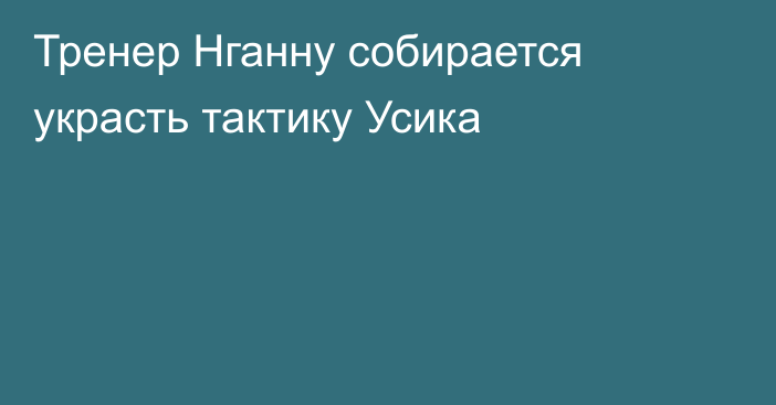 Тренер Нганну собирается украсть тактику Усика