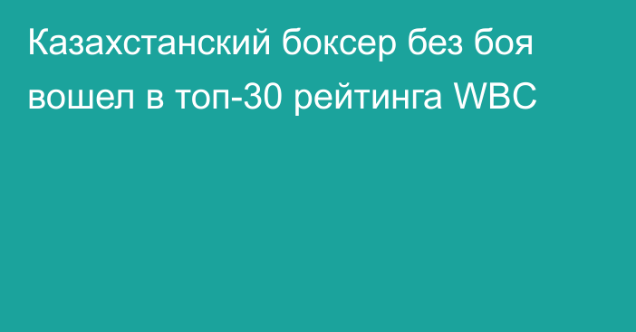 Казахстанский боксер без боя вошел в топ-30 рейтинга WBC