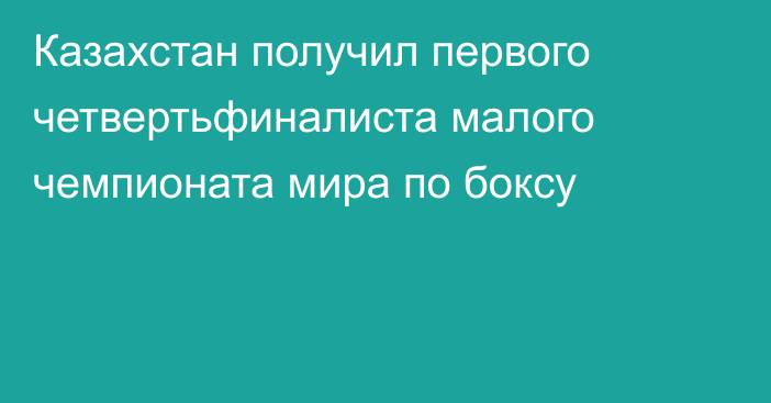 Казахстан получил первого четвертьфиналиста малого чемпионата мира по боксу